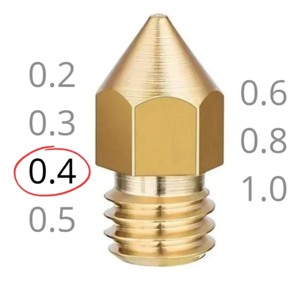 Nozzle 0.4 Pico Extrusor 3D 1.75mm Original Creality - Imagen 2