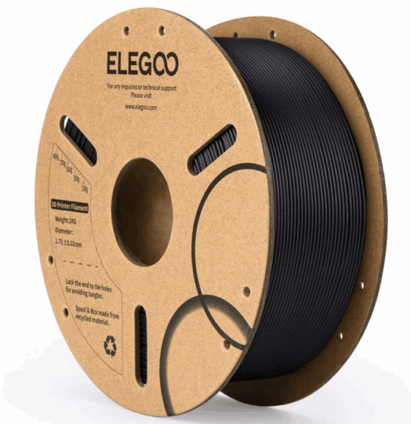 Filamento  Elegoo - Pla Fibra De Carbono Negro - 1.75mm X1kg