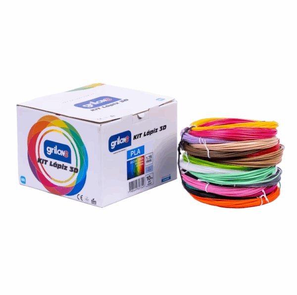 KIT LAPIZ 3D GRILON3 PLA 20 COLORES 10M POR COLOR - Imagen 3
