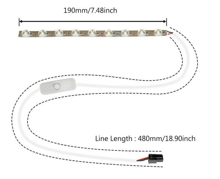 Tira De Luz Led Para Bambu Lab A1 Mini - Blanco - Imagen 2